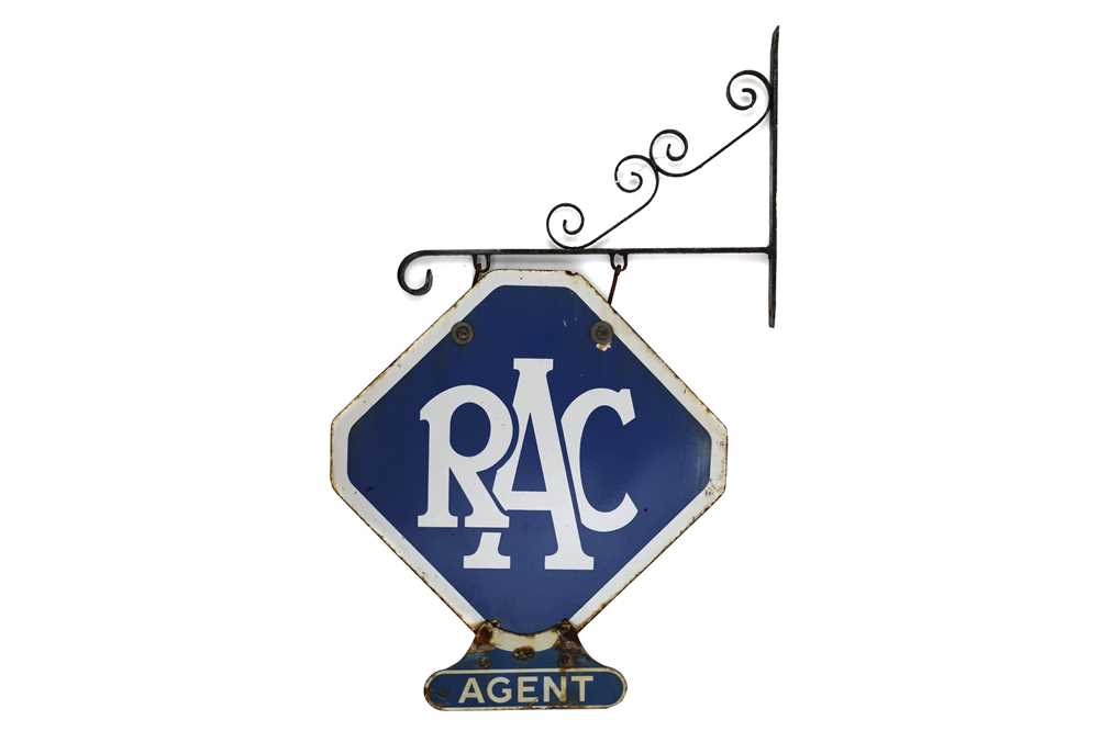 Lot 26 - Royal Automobile Club / RAC 'Agent' Enamel Sign