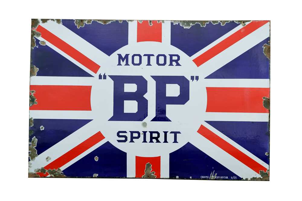 Lot 46 - Large BP Union Jack Enamel Sign