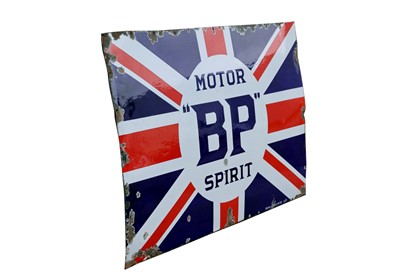 Lot 46 - Large BP Union Jack Enamel Sign