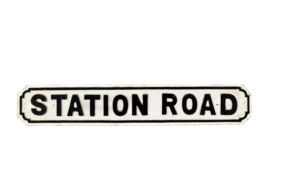 Lot 51 - Original 'Station Road' Cast Iron Road Sign
