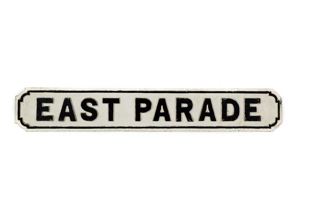 Lot 52 - Original 'East Parade' Cast Iron Road Sign