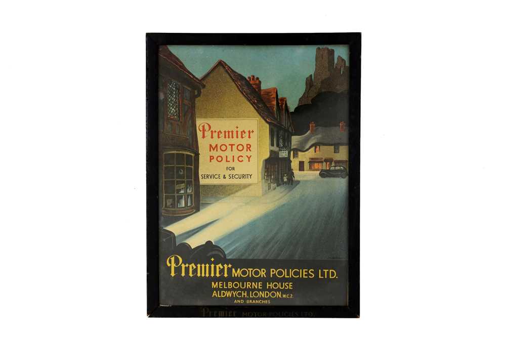 Lot 54 - Premier Motor Policy Advertising Showcard