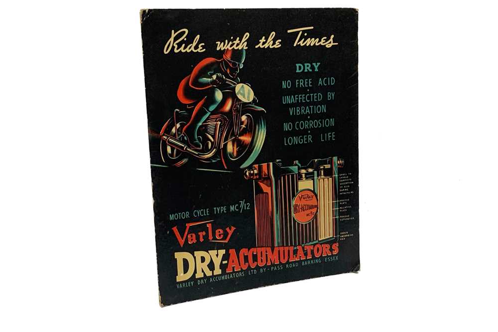 Lot 60 - A Pre-War Varley Dry Accumulators Advertising Showcard