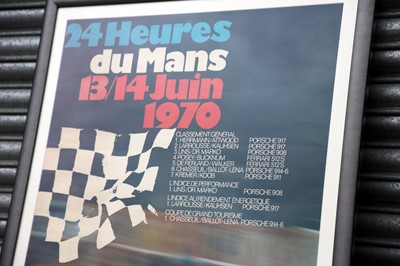 Lot 70 - A Large and Rare Porsche Le Mans Victory Poster, 1970