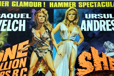 Lot 71 - A Rare One Million Years B.C. / She (1966) British Quad Double Bill Film Poster