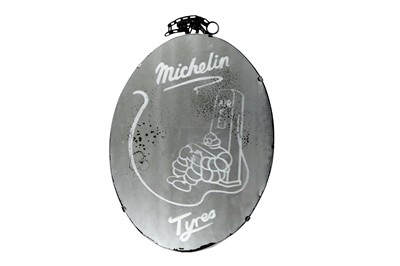 Lot 75 - Michelin Tyres Oval Advertising Mirror, c1930s