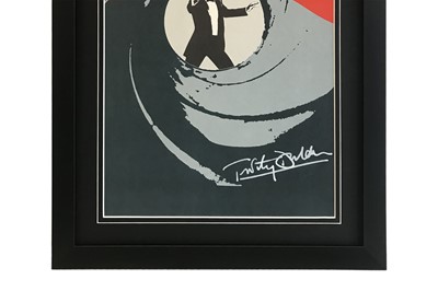 Lot 76 - Timothy Dalton as James Bond Artwork Poster (Signed)