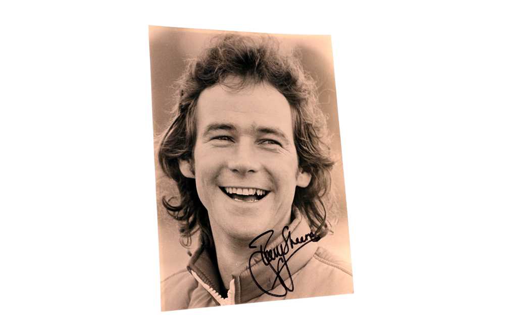 Lot 81 - Barry Sheene Signed Period Press Photograph