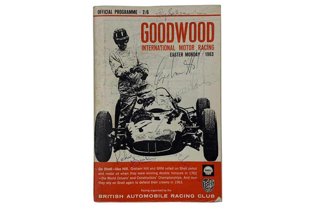 Lot 82 - 1963 Goodwood International Motor Racing Programme (Signed)