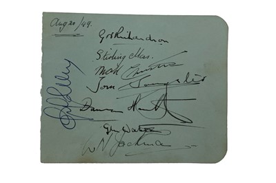 Lot 91 - Autographs Obtained at the 1949 British Grand Prix