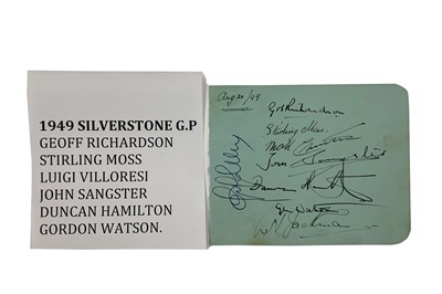 Lot 91 - Autographs Obtained at the 1949 British Grand Prix