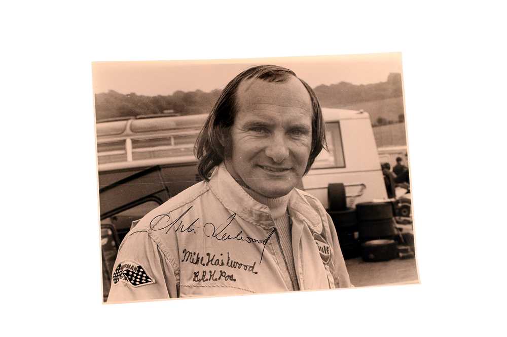 Lot 94 - Mike Hailwood Signed Period Photograph – Captured by Peter Tempest