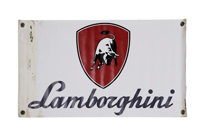 Lot 307 - A Lamborghini Garage Banner