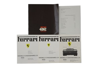 Lot 316 - Ferrari Paperwork