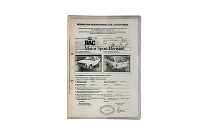 Lot 338 - Ford Fiesta 1977 Federation Internationale De L'Automobile Sheets