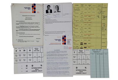 Lot 347 - International Gulf London Rally Road book ‘66’ and Related Sheets