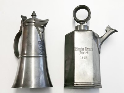 Lot 418 - A Pair of Pewter Motorcycle Award Tankards