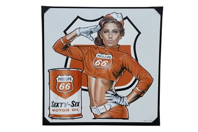 Lot 421 - Phillips Sixty-Six Motor Oil Original Artwork by Tony Upson