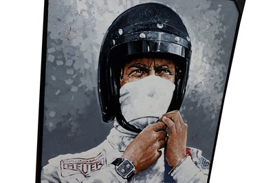 Lot 422 - An Original Steve McQueen / Porsche 917 Artwork by Tony Upson