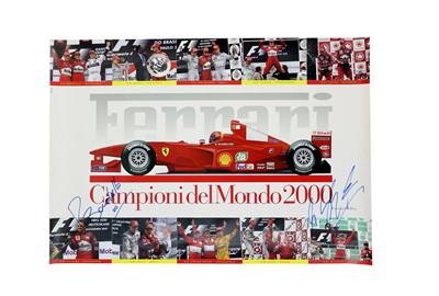 Lot 432 - Michael Schumacher and Rubens Barrichello Signed Poster