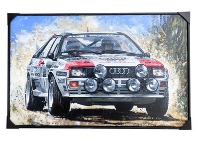 Lot 450 - Audi Quattro Original Artwork by Tony Upson