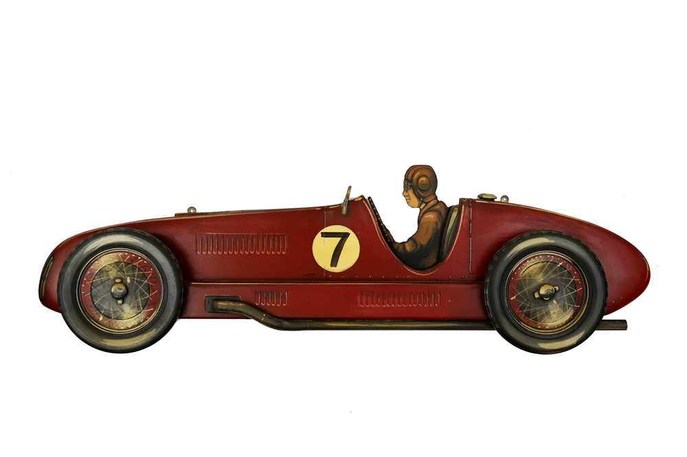 Lot 37 - Wooden Side Profile of a Racing Car