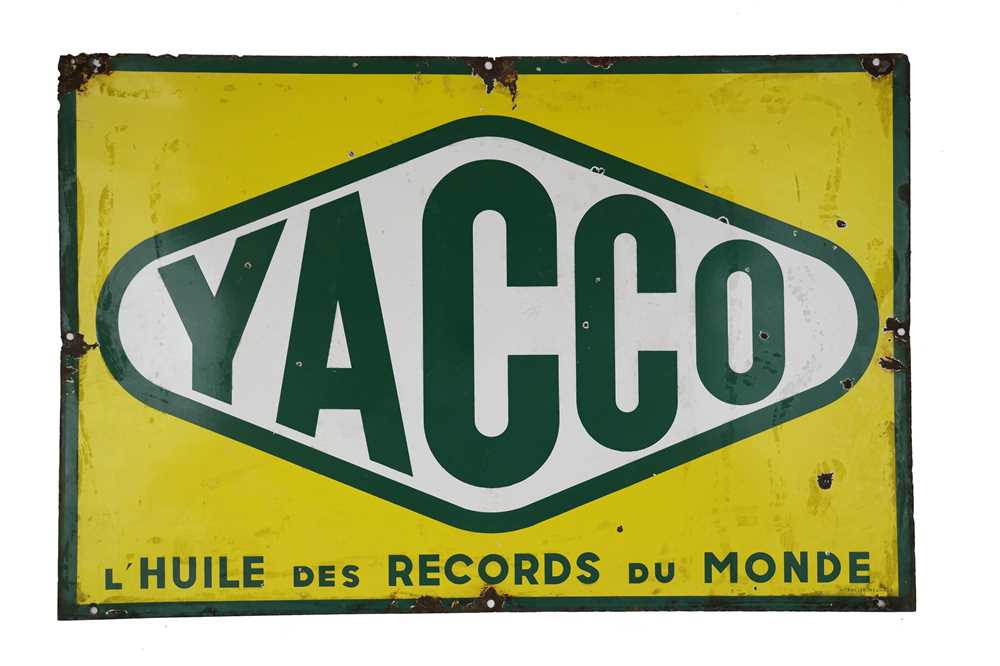 Lot 40 - Yacco Enamel Sign
