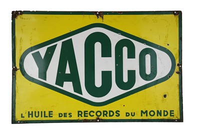 Lot 40 - Yacco Enamel Sign