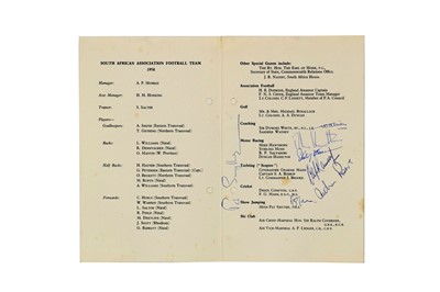 Lot 526 - 1958 Cocktail Party Menu Signed by Hawthorn, Moss and Others