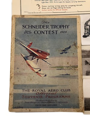 Lot 538 - Schneider Trophy Air Races Ephemera