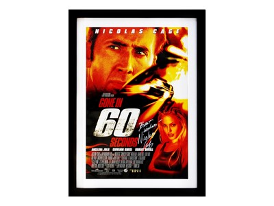 Lot 551 - Gone in 60 Seconds / Nicolas Cage Movie Poster (Signed)