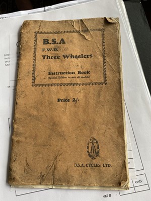 Lot 225 - 1933 BSA Three Wheeler