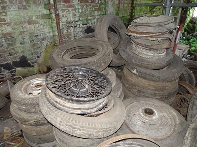 Lot 105 - A Large Quantity of Rolls-Royce Wheels, Tyres, Hubcaps and Spare Wheel Covers