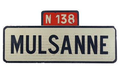 Lot 262 - A Large Le Mans 'Mulsanne' Road Sign