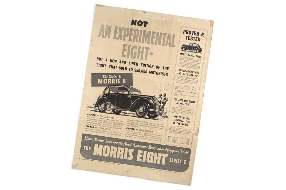Lot 201 - Morris Eight “New E-series” – Original Poster, c1939