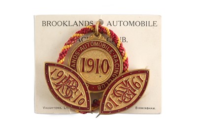 Lot 207 - Brooklands Automobile Racing Club BARC Member’s Badge Boxed Set, 1910