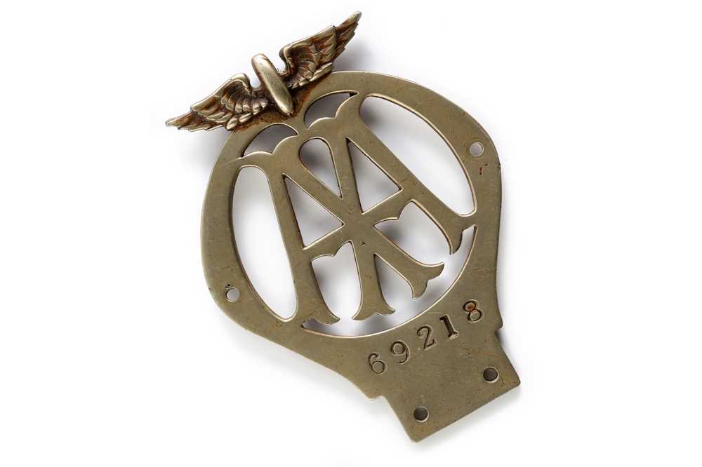 Lot 209 - AA Automobile Association Members Car Badge, c1910