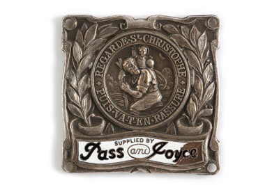 Lot 212 - Pass and Joyce Dashboard Plaque, c1920s