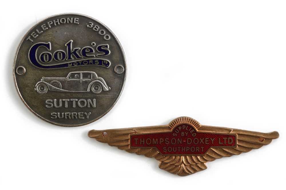 Lot 216 - Lagonda Dashboard Suppliers Plaques, c1930s