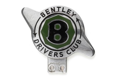 Lot 223 - Bentley Drivers Club Member’s Car Badge, c1950s
