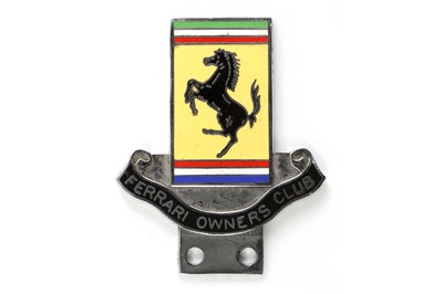 Lot 226 - Ferrari Owners Club Member’s Car Badge, c1960s