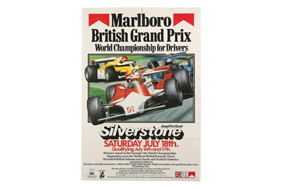 Lot 235 - RAC Marlboro British Grand Prix Poster - Silverstone July 18th, 1981
