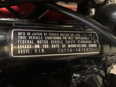 Lot 31 - 1969 Honda CB750 K0