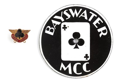 Lot 244 - Bayswater Motor Cycle Club Member’s Badge, c1930s-1940s