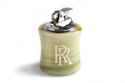 Lot 376 - Rolls-Royce - A Chrome / Marble Showroom Cigarette Lighter