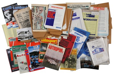 Lot 103 - Lombard/RAC Rally Paperwork