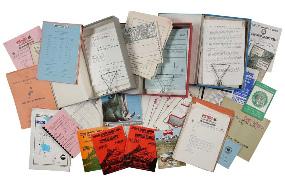 Lot 109 - Quantity of African Rallying Paperwork