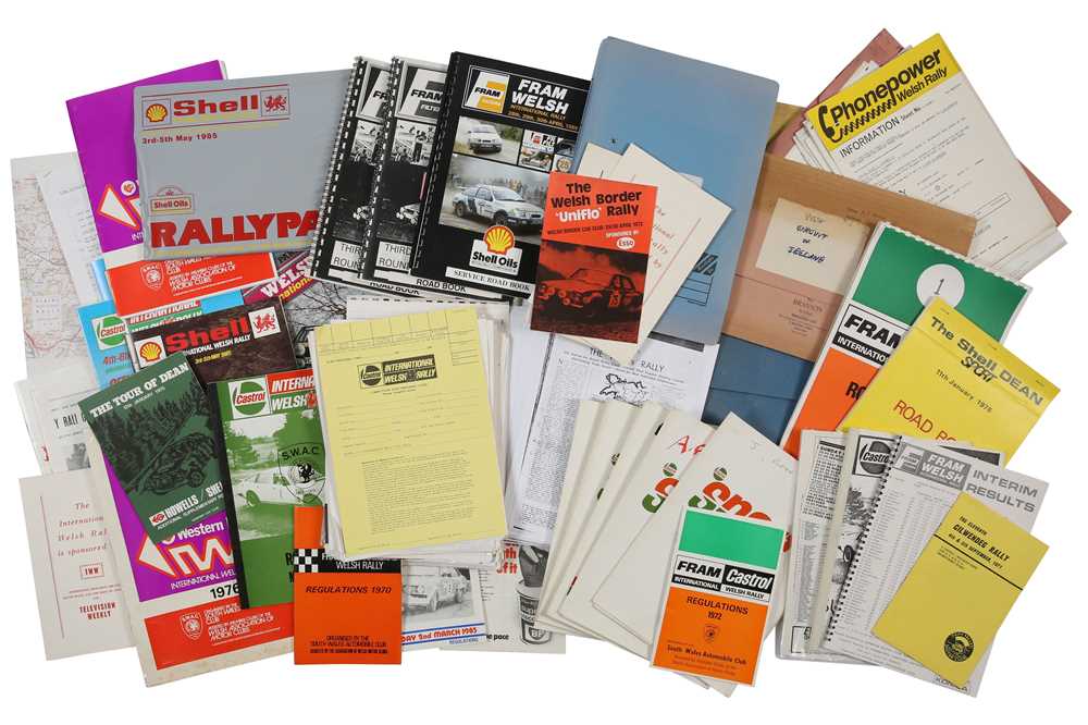 Lot 112 - Quantity of Welsh Rallying Paperwork