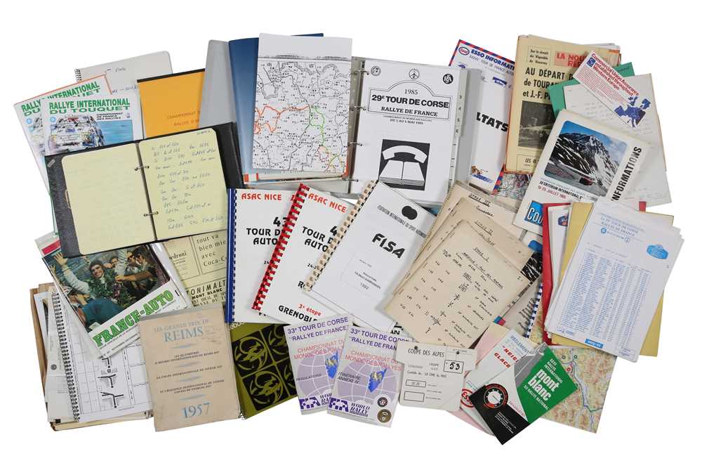 Lot 113 - Quantity of French Rallying Paperwork