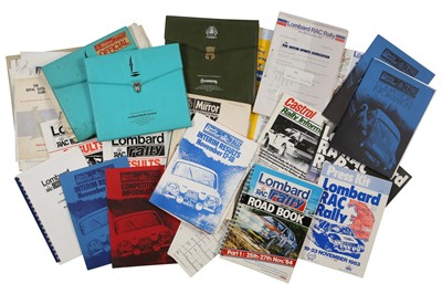 Lot 118 - Quantity of British Rallying Paperwork